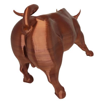 Touro Wall Street Estátua Impressão 3D Cor Bronze Cobre Bolsa de Valores