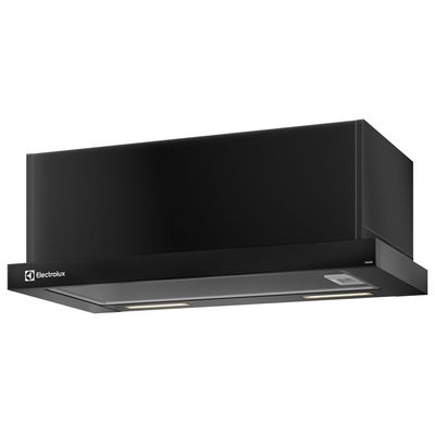Depurador de Ar Electrolux 60cm Retrátil Preto Efficient com Luz de Led (DE6RB) 220V