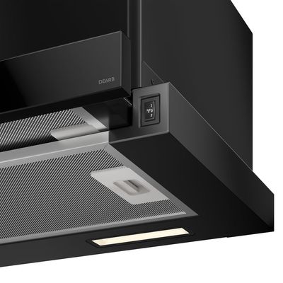 Depurador de Ar Electrolux 60cm Retrátil Preto Efficient com Luz de Led (DE6RB) 220V