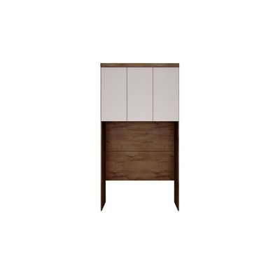 Modulado De Quarto Armário Ponte Aéreo Solteiro Rizon-linea C- 3 Portas Neve - Novo Horizonte