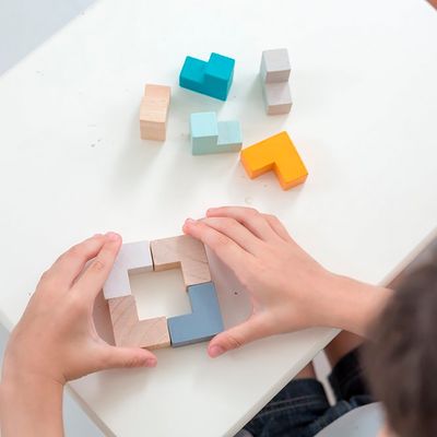 Mini Cubo Quebra Cabeça 3D - Madeira - 4134 - PlanToys
