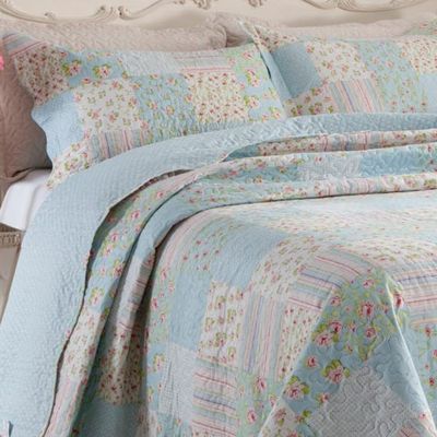 Kit Cobre Leito Colcha Casa Scarpa Mix Queen Estampado Dupla Face Floral 3 Peças - Karina