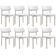 Kit 08 Cadeiras Decorativas Para Sala De Jantar Melina Base Arena L02 Facto Branco - Lyam Decor