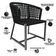 Kit 06 Cadeiras Decorativas Para Área Gourmet Cozinha Corda Náutica Belize D04 Preto - Lyam Decor