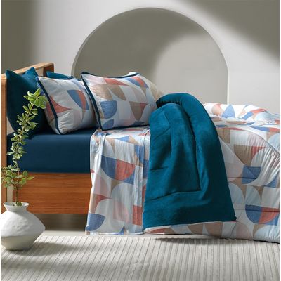 Edredom Solteiro Blend Malha Algodão 170x240cm Altenburg Floresta Real