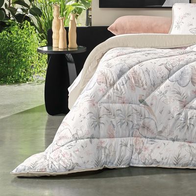 Edredom Solteiro Blend Malha Algodão 170x240cm Altenburg Floresta Real