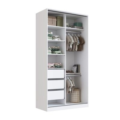 Guarda Roupa Branco 120x59,8x235cm 2 Portas de Correr 2005 Emovell