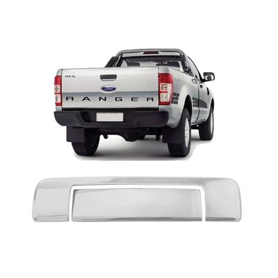 Aplique Cromado Maçaneta Tampa Traseira (Sem Furo) Ford Ranger 2013 à 2016