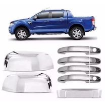 Kit Aplique Cromado Maçaneta Retrovisor Traseira Ranger 2015