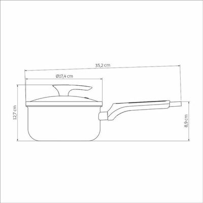 Panela Tramontina Milazzo Alumínio 16cm Com Revestimento Antiaderente Starflon Max Amêndoa