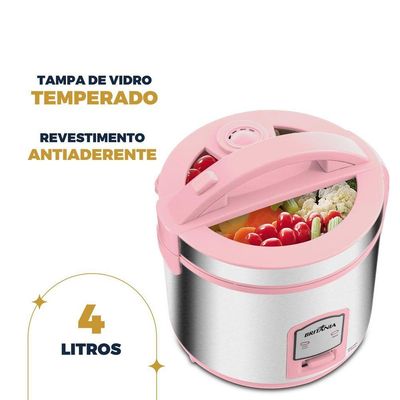 Panela de Arroz Elétrica Rosa Britânia 10 Xícaras BPAE10C 110V