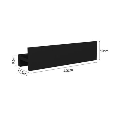 Porta Shampoo Linear 40cm Preto Fosco