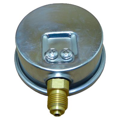 Manômetro 63mm 250 Psi 21.09 Bar 1/4 Bsp C/ Glicerina Aço Inox