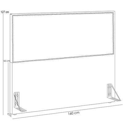 Cabeceira Box Casal Com Tachas 160 cm Vicenza L02 Couríssimo Casco Fendi - Lyam Decor