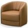 Poltrona Decorativa Orgânica Giratória Jamal L06 Couro Caramelo - Lyam Decor