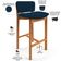 Kit 04 Banquetas Alta Para Cozinha Sala de Jantar Bar Dara L02 Suede Azul Marinho - Lyam Decor