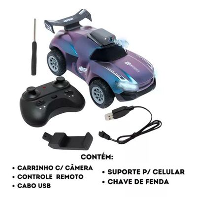 Carrinho Controle Remoto Com Câmera Wifi Carro Recarregavel Cor Gradiente