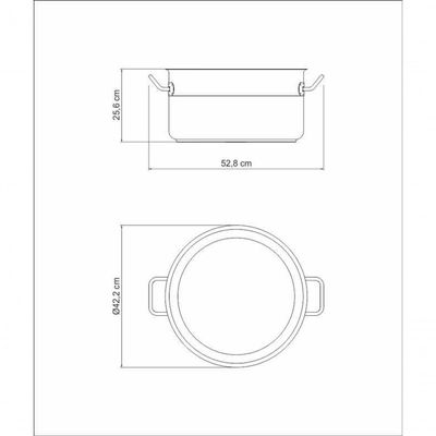 Caldeirão Tramontina Professional Aço Inox Sem Tampa 40cm