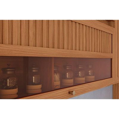 Cozinha Completa Requinte 7 Peças (2 Aéreos + 2 Balcões + 2 Paneleiros + 1 Complemento) Cz103 Nature-nature-areia - Henn
