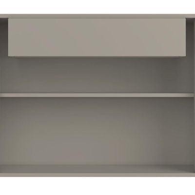 Buffet Sala de Jantar 2 Portas Brise 1 Gaveta Pés Industrial Preto Naim I03 Grigio - Lyam