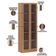 Estante Escritório Home Office 2 Portas De Vidro 4 Prateleiras Cannes 171cm T01 Amêndoa - Lyam Decor