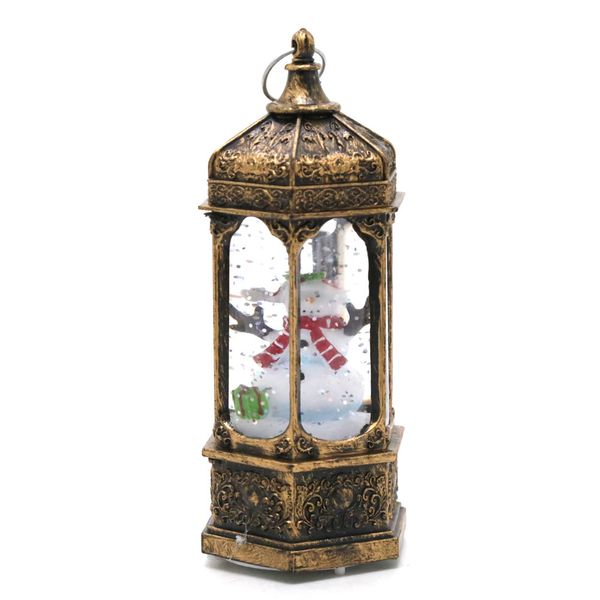 Lanterna de Natal Decorada Le com Led 6,3x6,3x14cm - Item Sortido