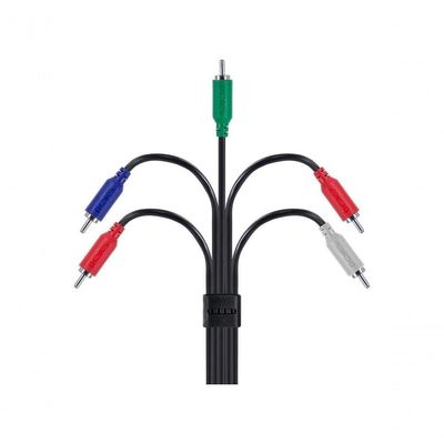 Cabo 5 Rca Macho Para 5 Rca Macho Video Componente 2 Metros - P5r-2