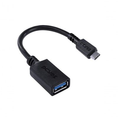 Cabo Adaptador Otg Tipo C Para Usb A 3.0 Para Celular Smartphone 15 Cm Preto - P3amup-15