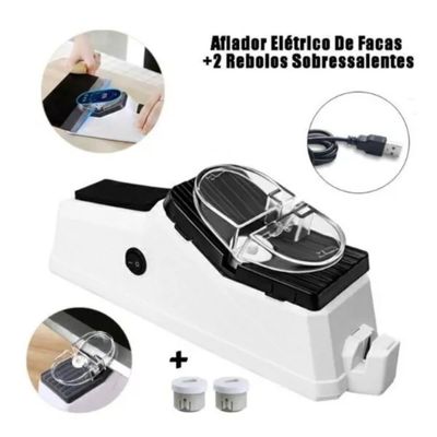 Amolador Afiador Elétrico de Facas e Tesouras Bivolt - Branca