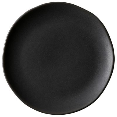 Aparelho de Jantar 30 Peças Orgânico Preto Matte Mesa Posta Porto Brasil 6 Pessoas Pratos e Xícaras