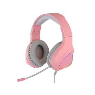 Fone De Ouvido Headset Gamer Chroma Usb 7.1 Rgb Rosa - Gh804