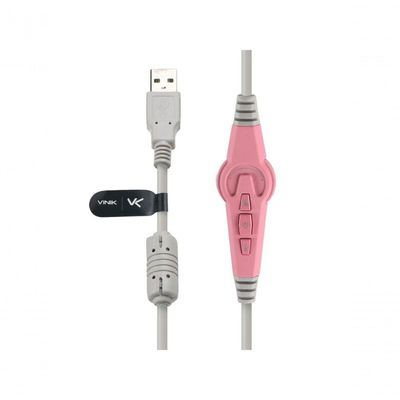 Fone De Ouvido Headset Gamer Chroma Usb 7.1 Rgb Rosa - Gh804