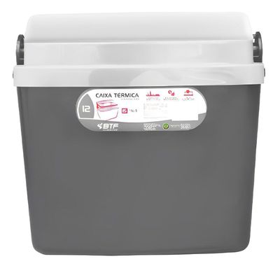 Caixa Térmica De 12 Litros Cinza - Botafogo Caixa Térmica 12l Cinza Botafogo