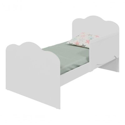 Berço Infantil Clara - Moveis Peroba Branco Brilho