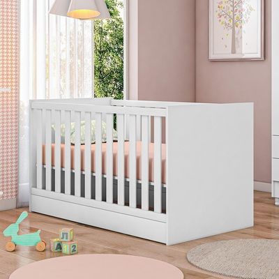 Berço Mini Cama Doce Sonho Grades Laterias Branco