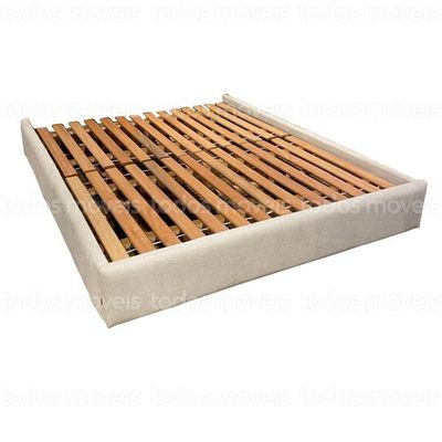 Cabeceira Mh-2696 Herval Estofado Queen Para Colchão 158 Cm Em Linho Creme A