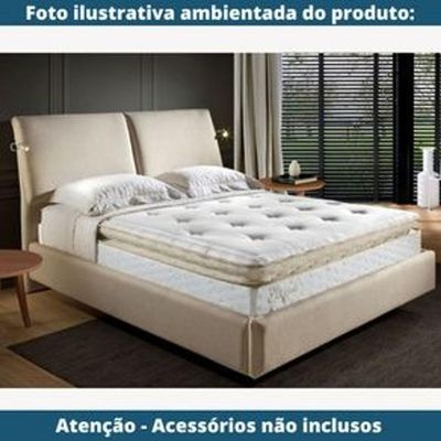 Cabeceira Mh-2696 Herval Estofado Queen Para Colchão 158 Cm Em Linho Creme A