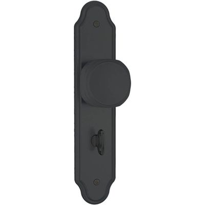 Fechadura Para Banheiro Fano 823-02 Com Espelho Preto Fosco - 56325 - Stam