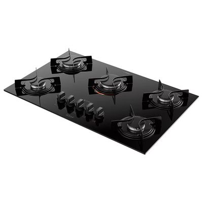 Cooktop a Gás Atlas U Top 5 Bocas Mesa de Vidro Preto