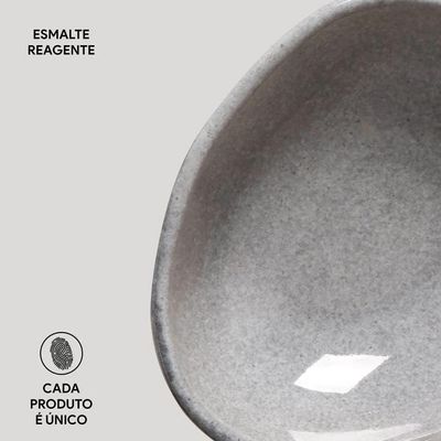 Conjunto de Cumbucas Oval Orgânico Dust 265ml 6 Peças Porto Brasil Preto