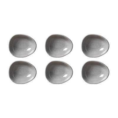 Conjunto de Cumbucas Oval Orgânico Dust 265ml 6 Peças Porto Brasil Preto