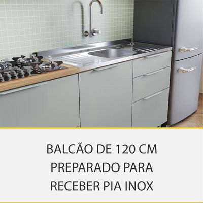 Cozinha Completa Nesher Paris 5 Peças 270cm Balcão Forno Nicho Micro-ondas Nesher n/a
