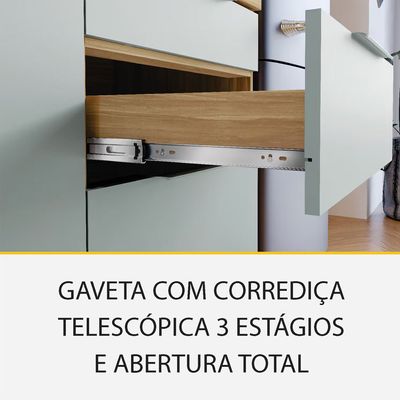 Cozinha Completa Nesher Paris 5 Peças 270cm Balcão Forno Nicho Micro-ondas Nesher n/a