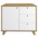 Armário Balcão Multiuso Para Escritório Sala 1 Porta 3 Gavetas Lugano A02 Olmo Branco - Lyam Decor