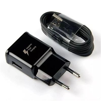 Carregador Fast Charge Samsung Galaxy S8 S9 Note 8 Type C Preto