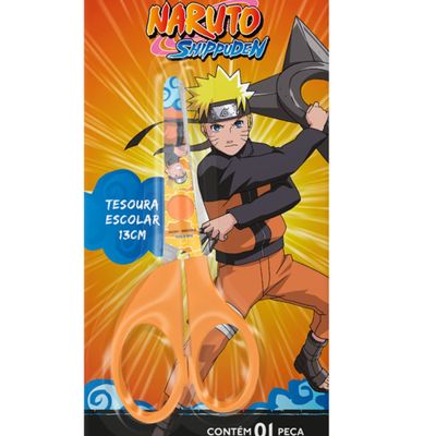 TESOURA ESCOLAR LÂMINA DECORADA - NARUTO - 13CM - TRIS
