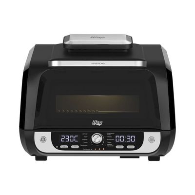 Fritadeira Air Fryer WAP Barbecue Digital 1700W 12 Funções Painel LED GrayStone Sem Óleo Sem Fumaça Preto / 110V