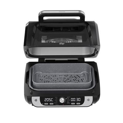 Fritadeira Air Fryer WAP Barbecue Digital 1700W 12 Funções Painel LED GrayStone Sem Óleo Sem Fumaça Preto / 110V