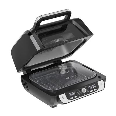 Fritadeira Air Fryer WAP Barbecue Digital 1700W 12 Funções Painel LED GrayStone Sem Óleo Sem Fumaça Preto / 110V