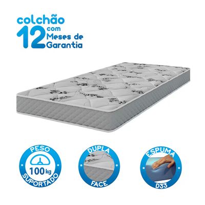 Colchão Solteiro New Sublime Umaflex Cinza Floral